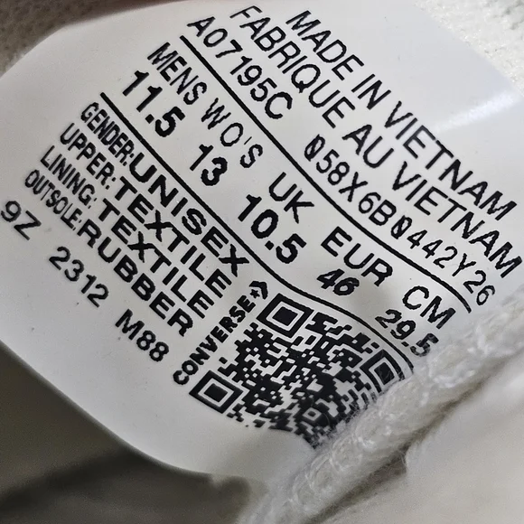 Converse Star Player 76 Mid Vintage White Black Mens Size 11.5 Preowned - Picture 2 of 10